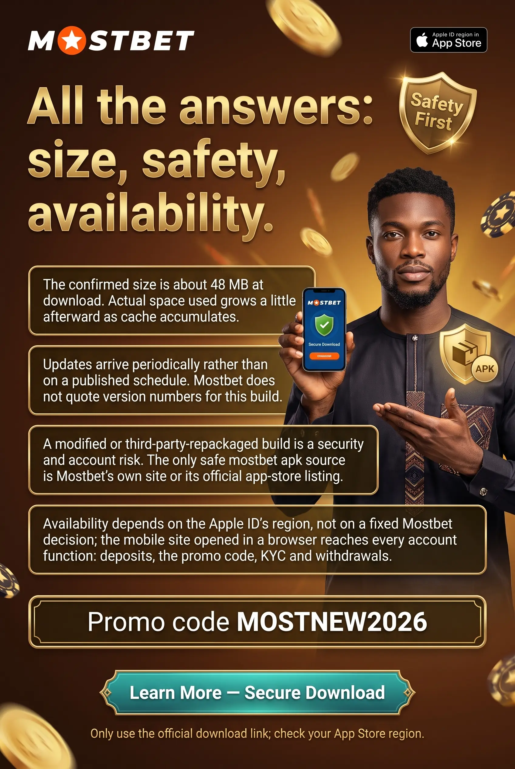 Questions about the Mostbet APK file