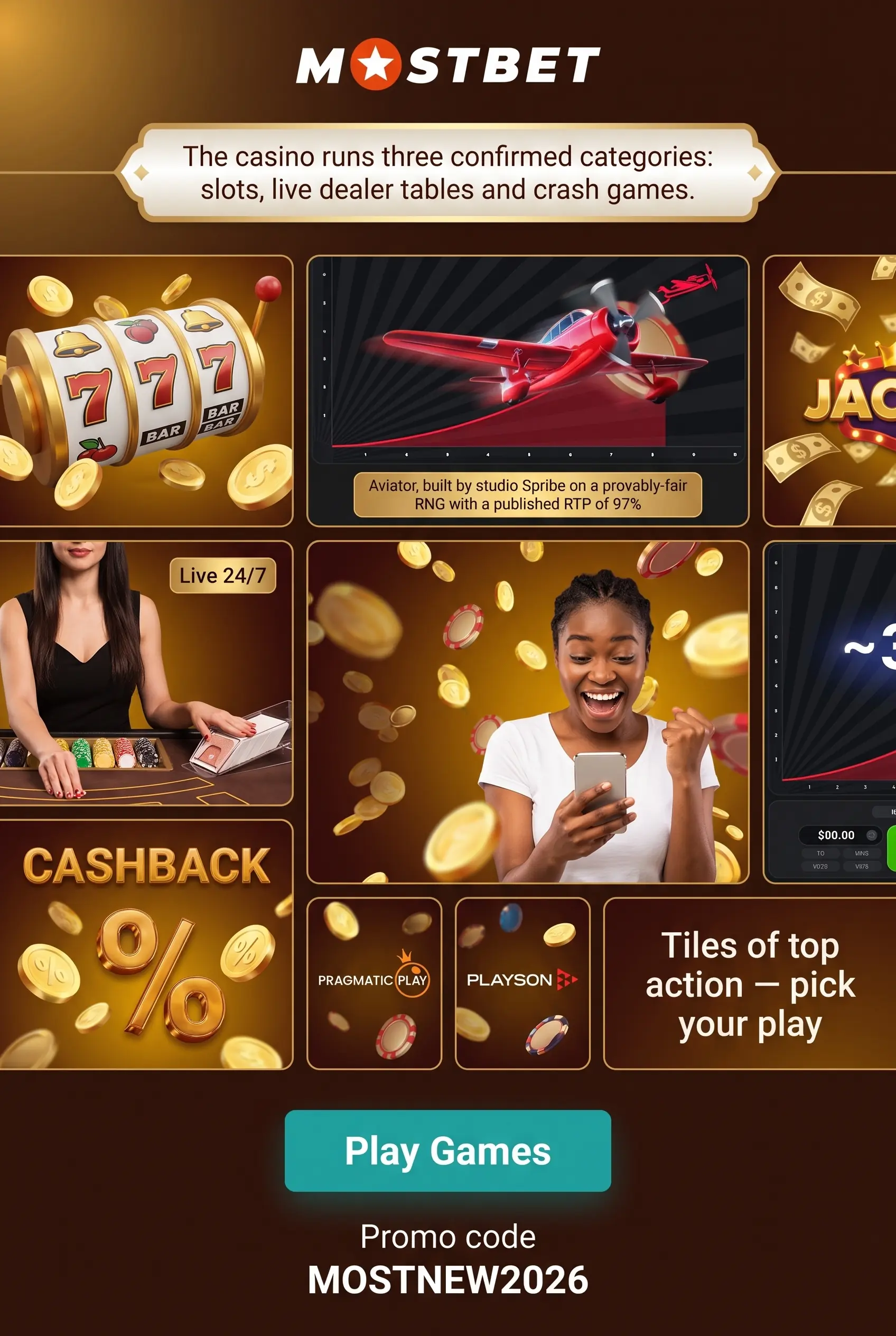Mostbet casino games in Nigeria