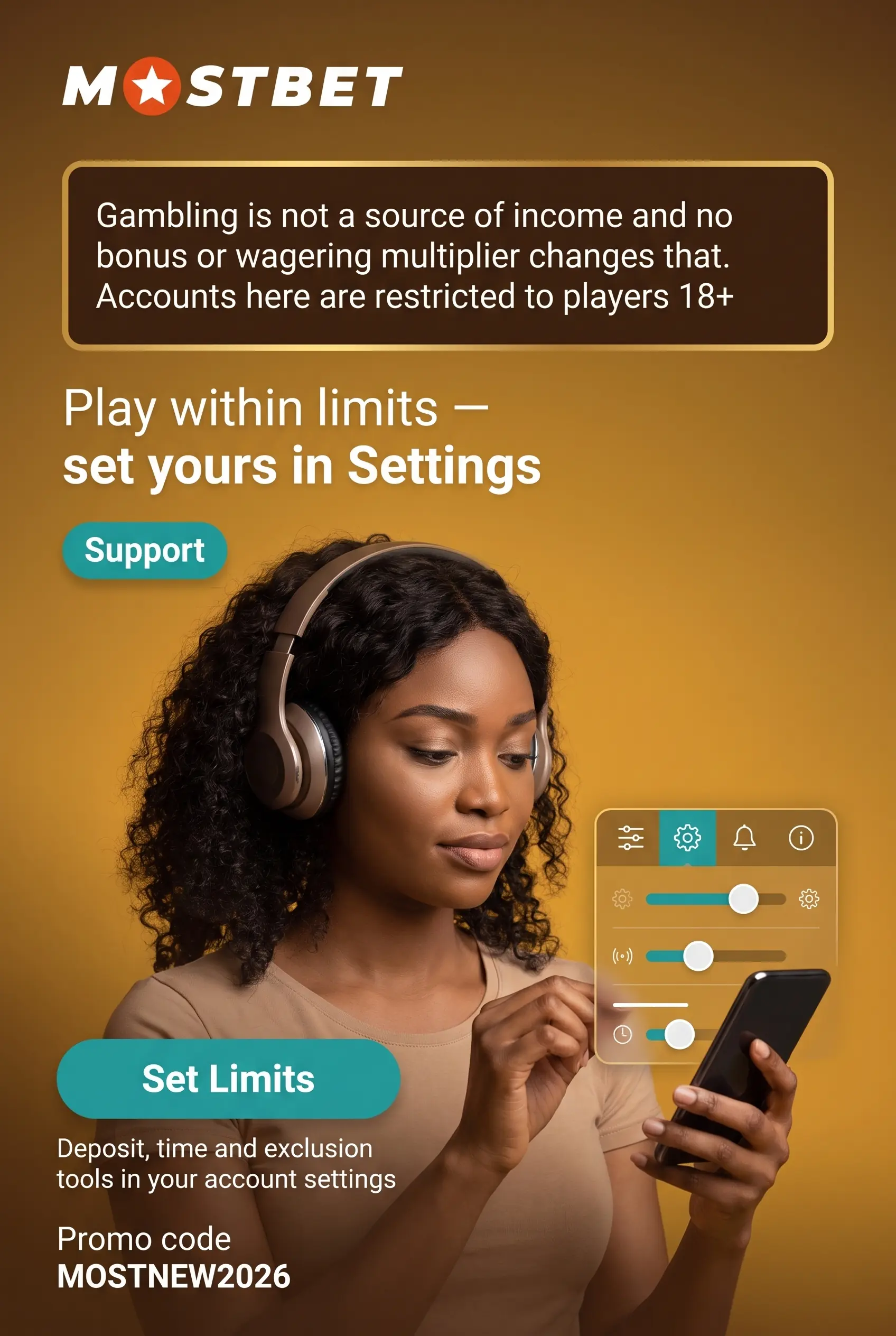Responsible gambling tools and support