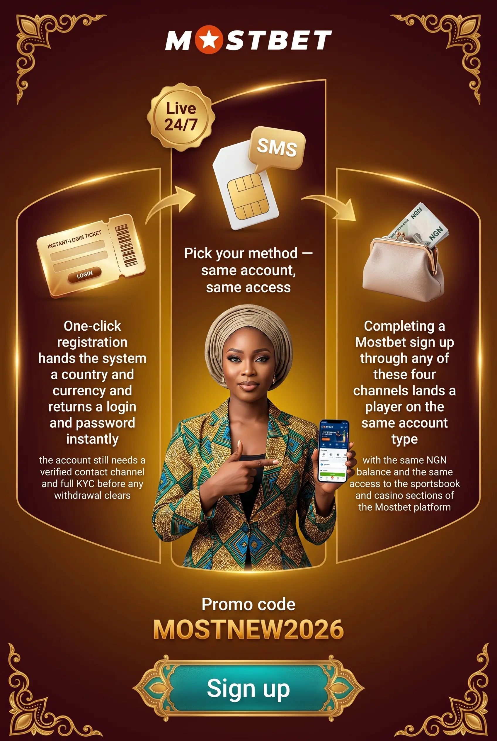 Mostbet sign-up channels in Nigeria